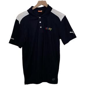 Puma eBay Hack Week Woman's Size Small Black Colored Short Sleeve Polo Shirt